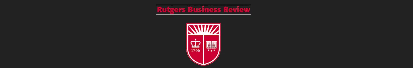 Rutgers Business Review title and shield logo