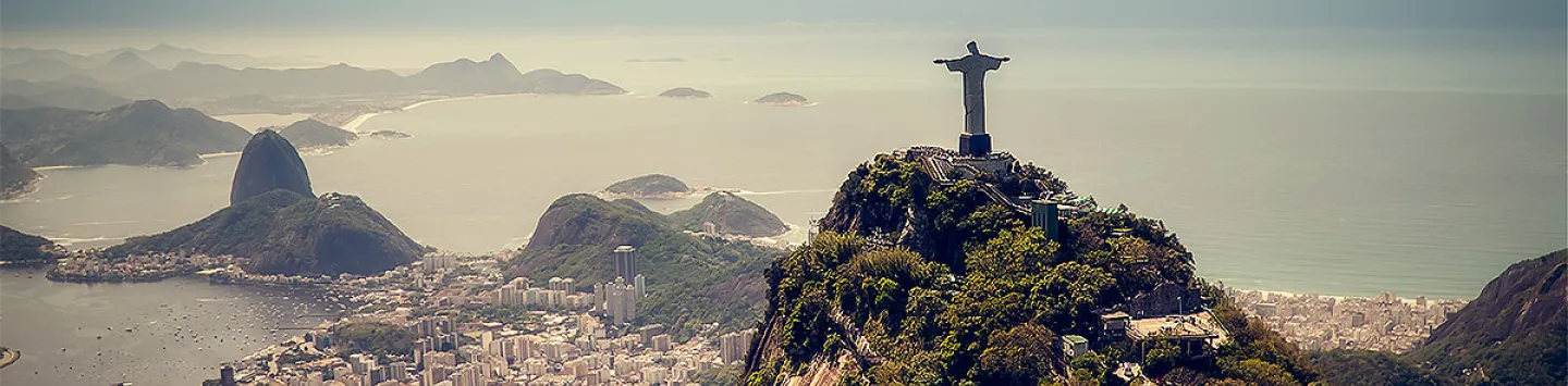 The famous statue at the top of Corcovado mountain in Brazil Photo Credit:gettyimages/Emir Terovic