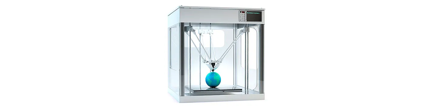 A 3d printer printing a model of the earth