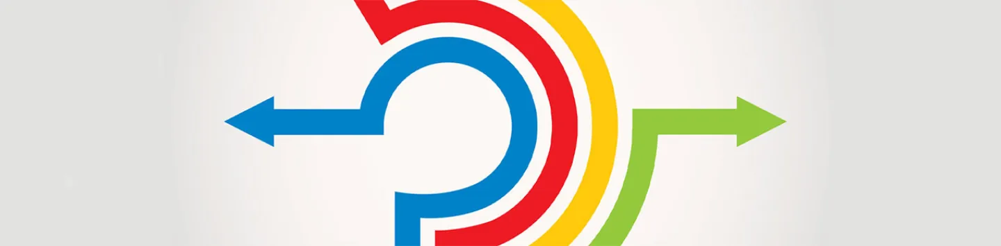 Arrows chart of four branches 