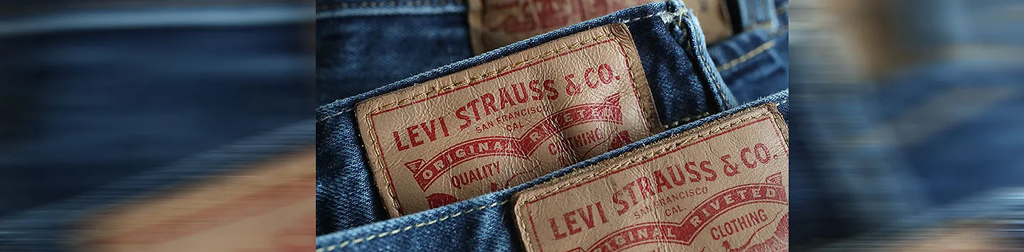 Levi Strauss label on pairs of jeans