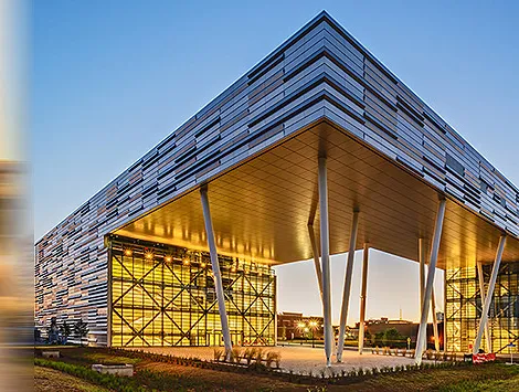 The Rutgers Business School building at 100 Rockafeller Road in Piscataway, NJ