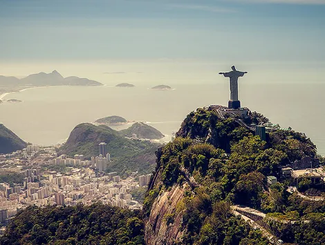 The famous statue at the top of Corcovado mountain in Brazil Photo Credit:gettyimages/Emir Terovic